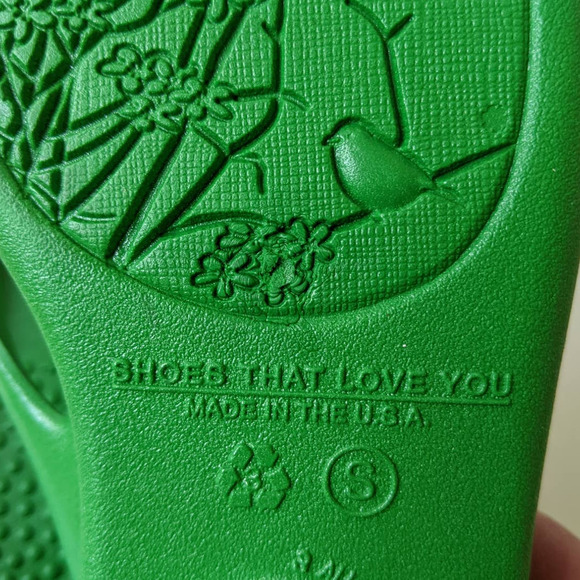NEW S small 5 6 OKAB Emerald Green sandals flip-flops summer made in USA - Picture 3 of 3